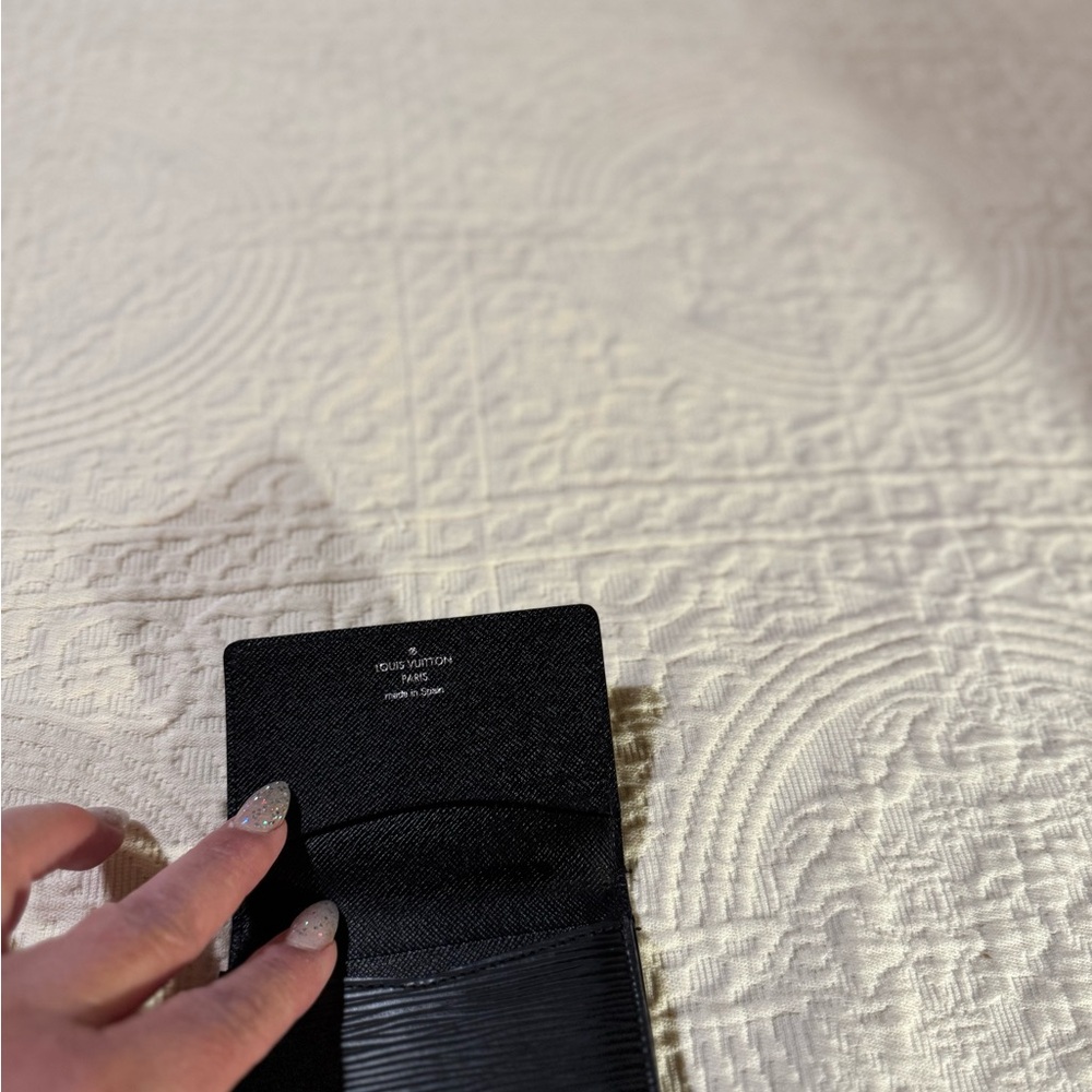 Louis Vuitton Black Textured Card Holder